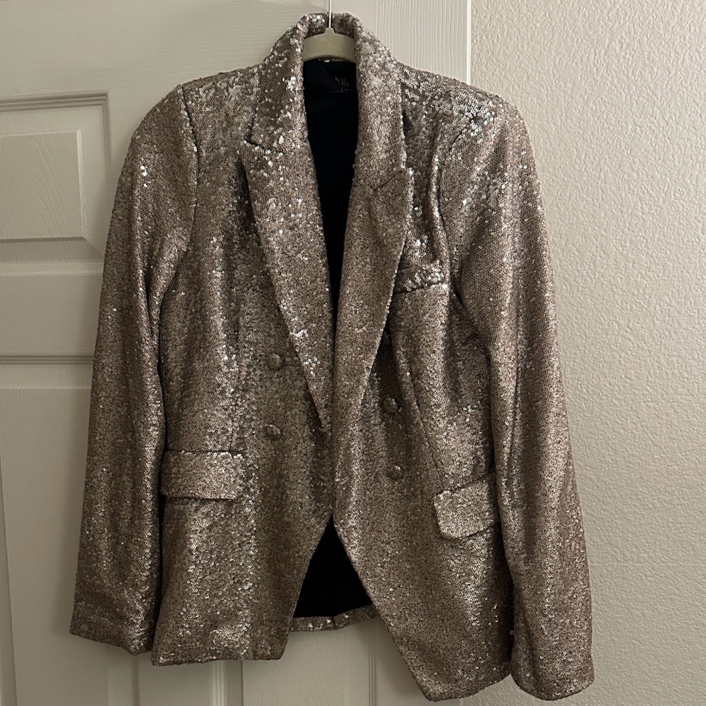 House of Harlow Sequin double breasted Blazer - Picture 5 of 5